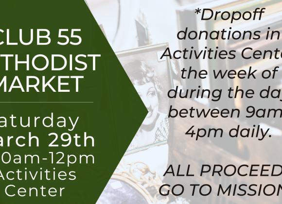 Club 55 Methodist Market This Saturday